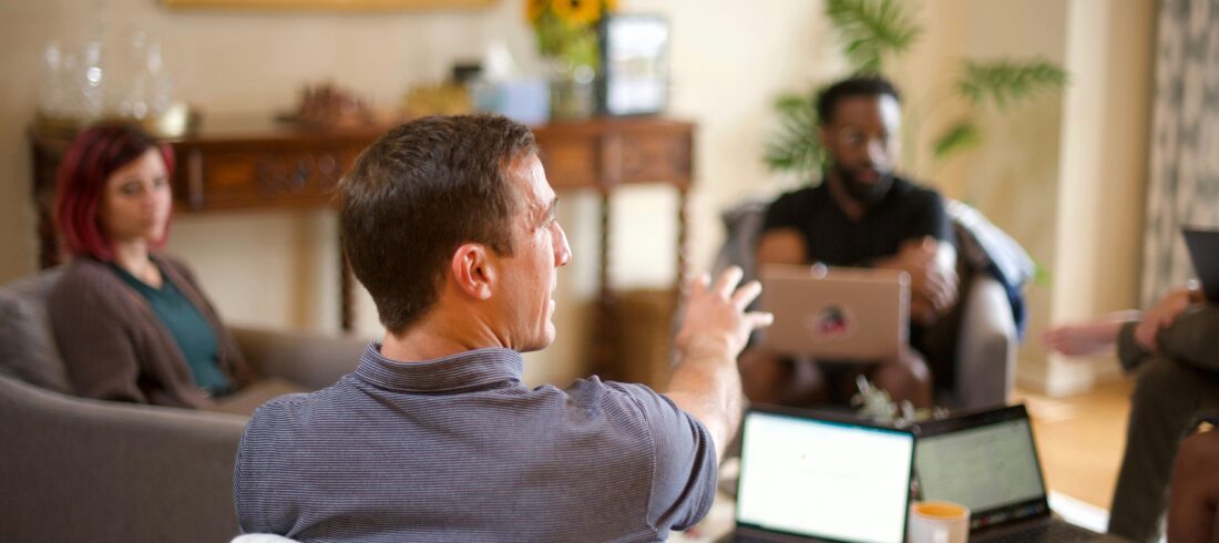 Church leadership team discussing candidate evaluation during a pastoral search process